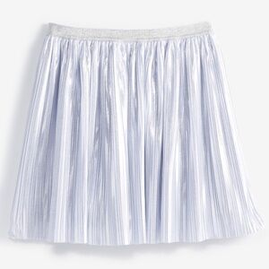 NWT Epic Threads Big Girls Metallic Pleated Pull-on Skirt, Silver